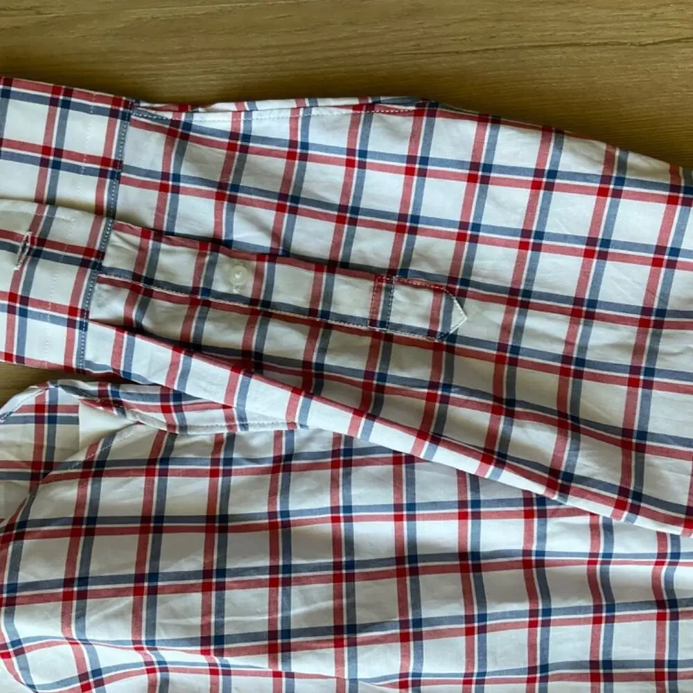 J. Crew Slim Fit Blue Check ludlow Dress Shirt career preppy business career XL